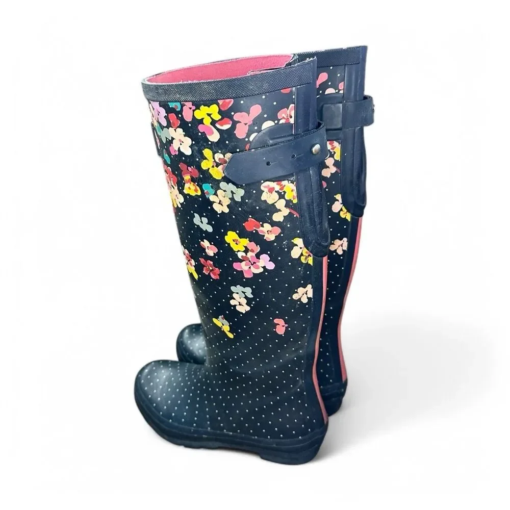 Joules Welly' Print Rain Boot - Navy Blossom 5